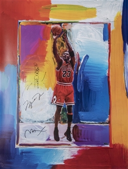 Michael Jordan Signed Peter Max Lithograph with Remarque (LE 118/123) (UDA)